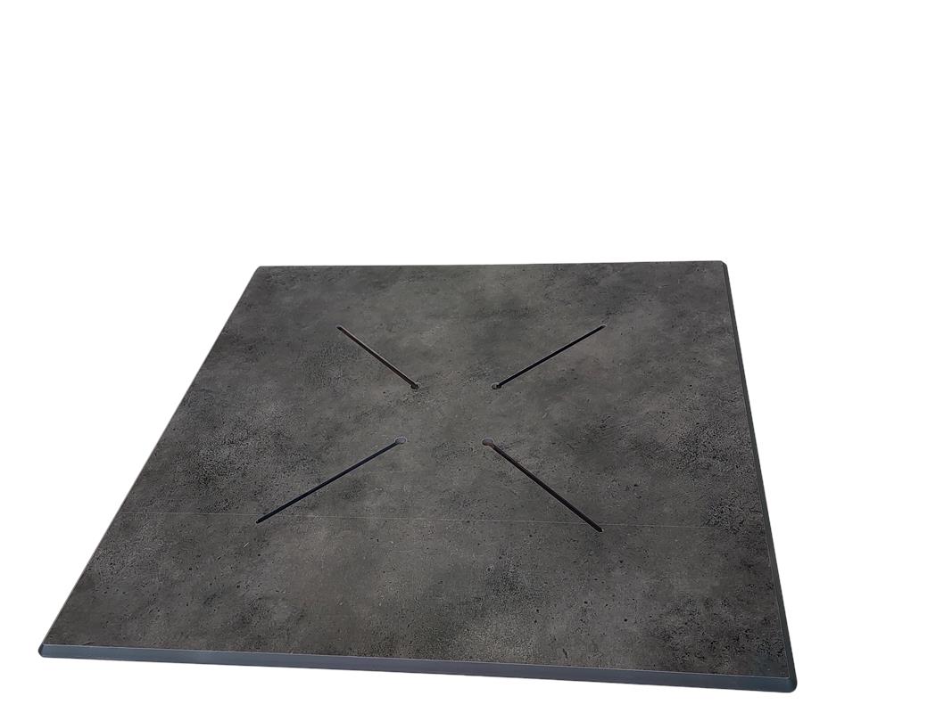 Plateau de table HPL compact 12 mm METALICA, 70x70cm