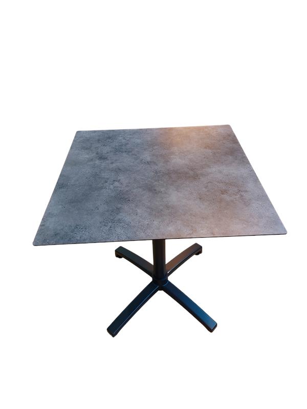 PANAMA 22 – Table extérieur pliante avec plateau compact HPL décor métal