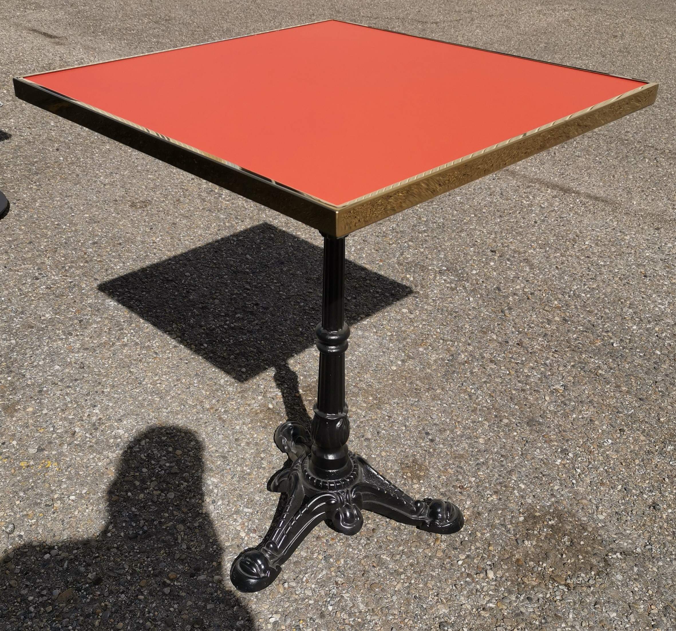 Plateau de table bistrot extérieur orange FUEGO 60x60cm