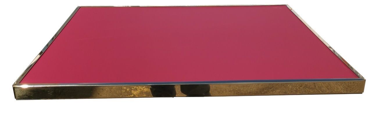 Plateau de table bistrot extérieur rouge BAILA 60x60cm