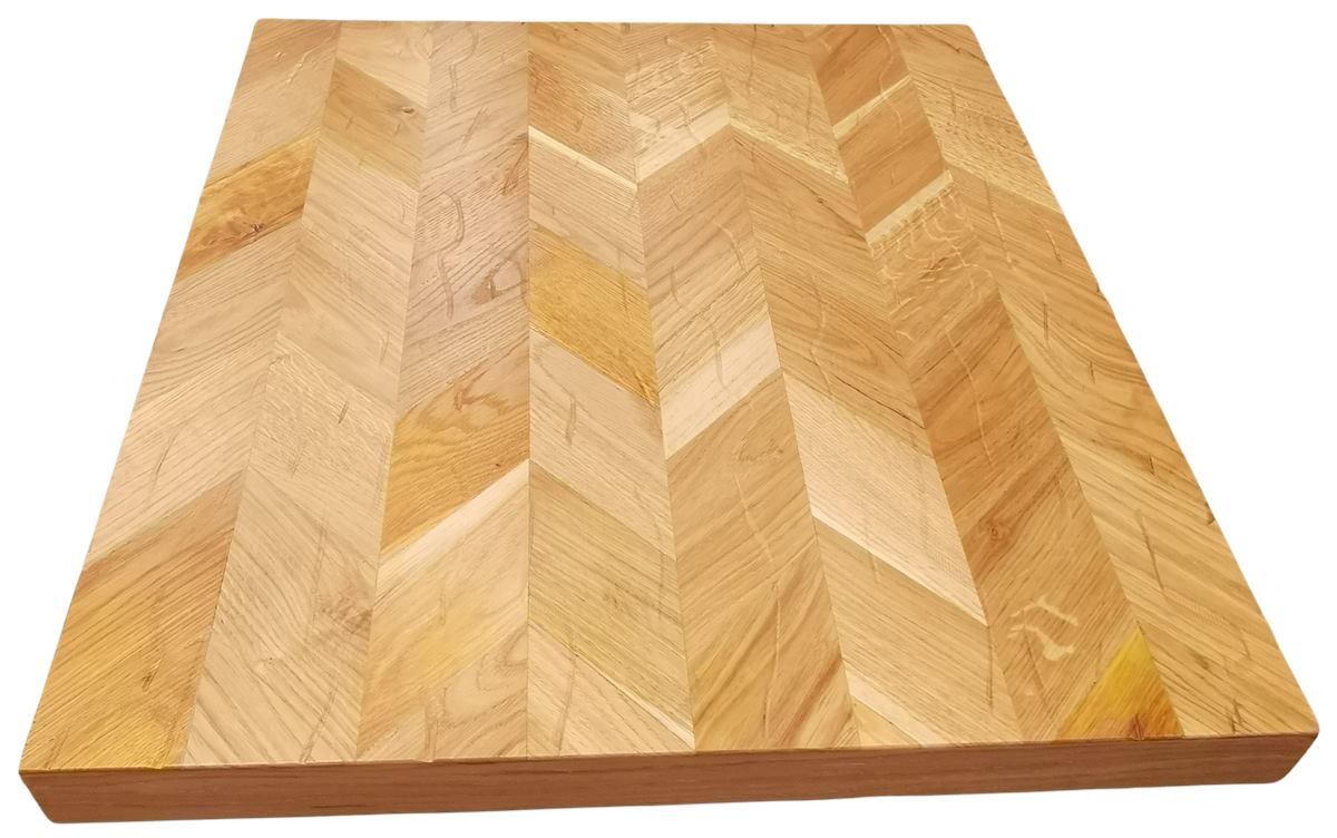 Plateau de table en bois de chêne Antica 60x60cm