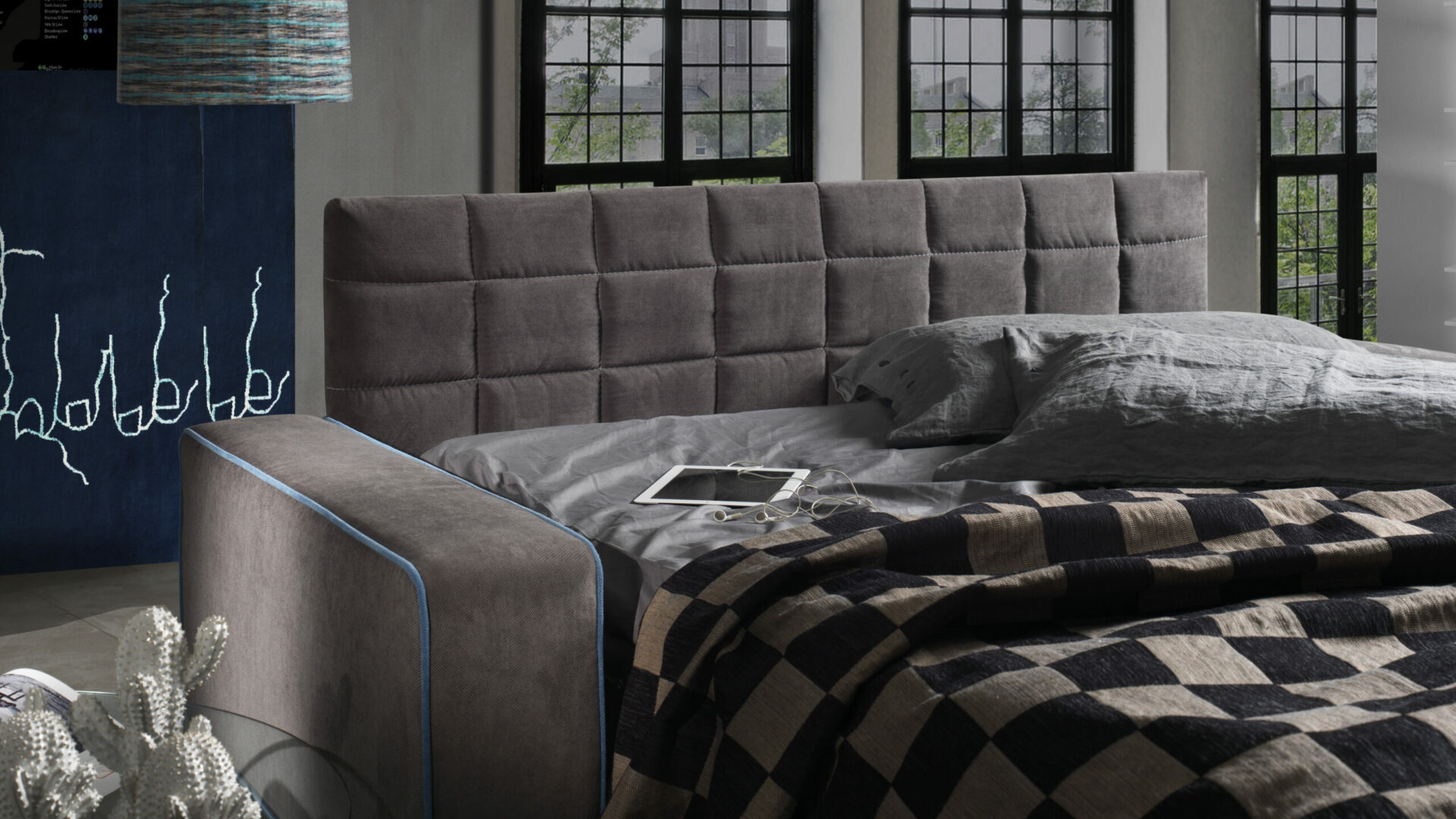 Canapé lit rapido pour chambre d'hôtel, disponible en lit individuel ou 2 places